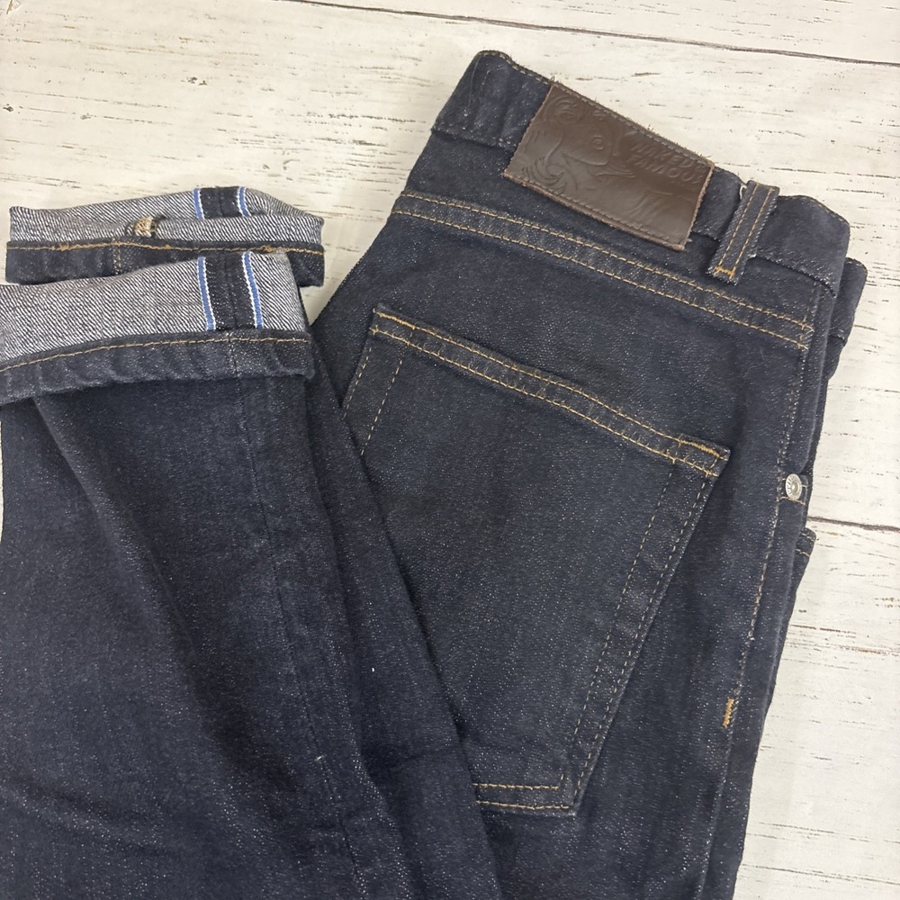 Naked Famous Max Forever Blue Stretch Selvedge Denim Jeans Size 25 (27X31)